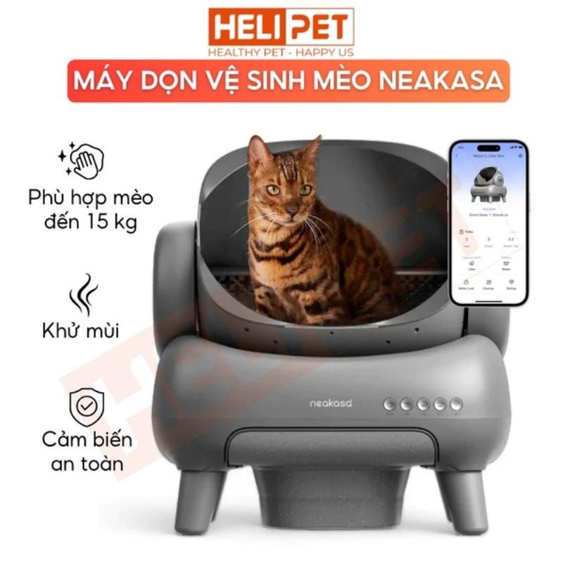 Mèo sử dụng máy dọn vệ sinh