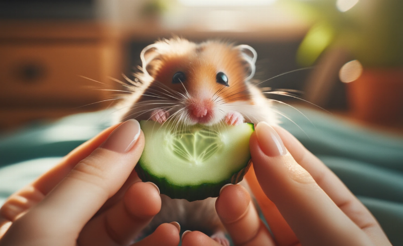 Chuột hamster ăn chuối lát mỏng